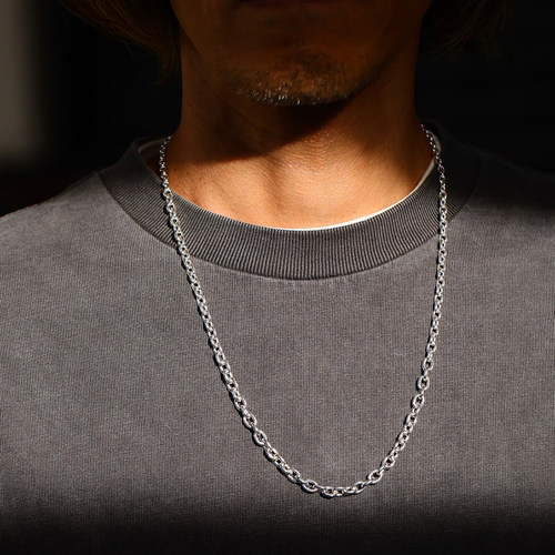 日本渐层925纯银链条项链