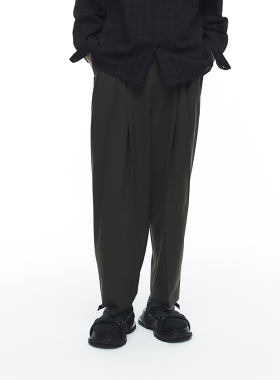 日本Kontor夏季羊毛抗皱防泼水三折休闲长裤