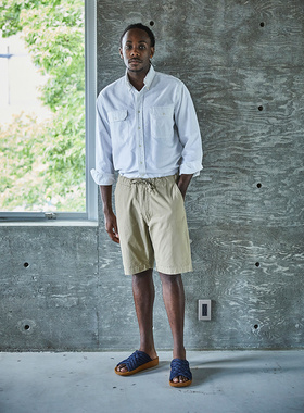 日本orSlow New Yorker Shorts防撕面料柔軟透气松紧绑带休闲短裤