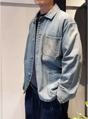 日本YOKO SAKAMOTO赤耳丹宁复古手工水洗牛仔夹克外套复古水洗蓝