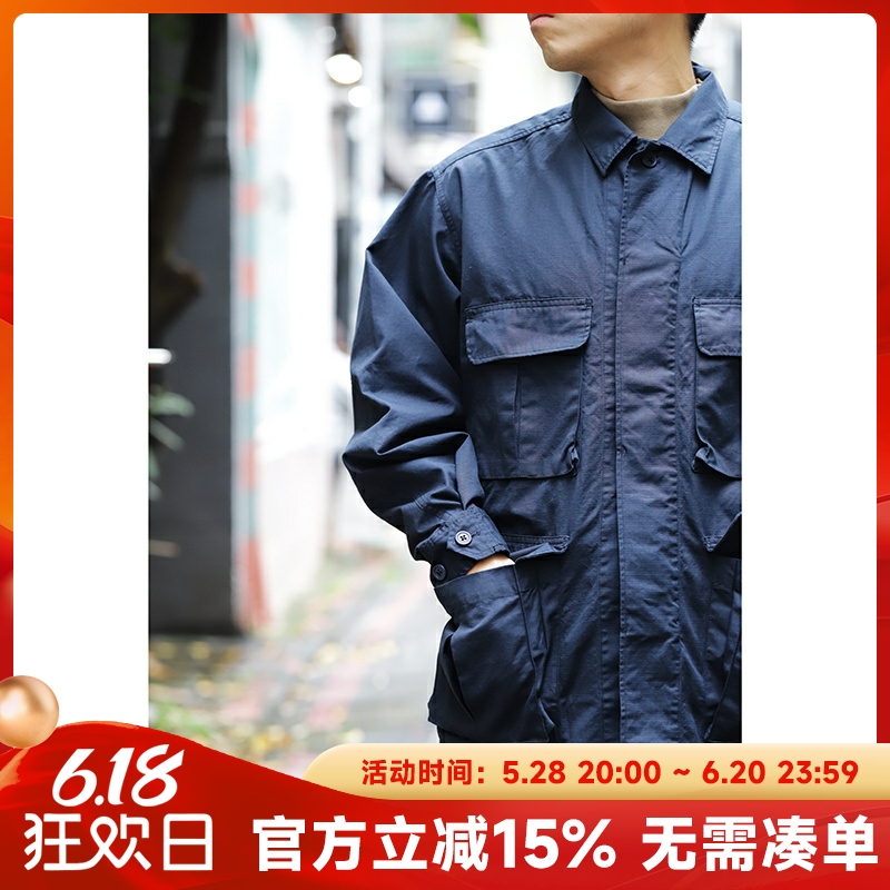 宽松防撕裂轻便工装衬衫夾克