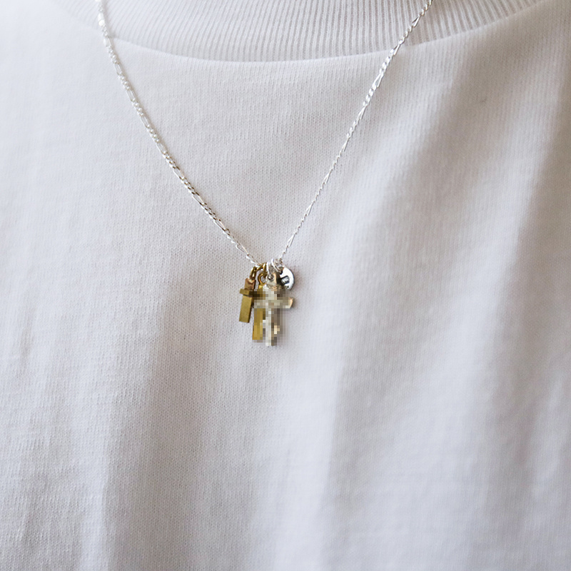 黄铜镀金奖牌祝福特别精巧项链