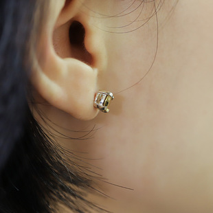 日本AMP JAPAN 925银银石云母矿石耳环耳钉NHAJ-500