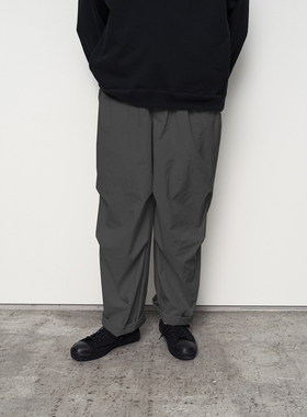 日本Still By Hand塔斯隆尼龙宽版抽绳长裤 PT06254
