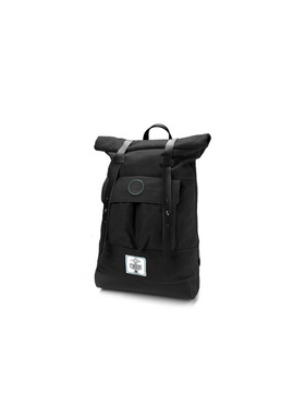 英國Camden Black Waxed Canvas Backpack蠟帆布双肩包