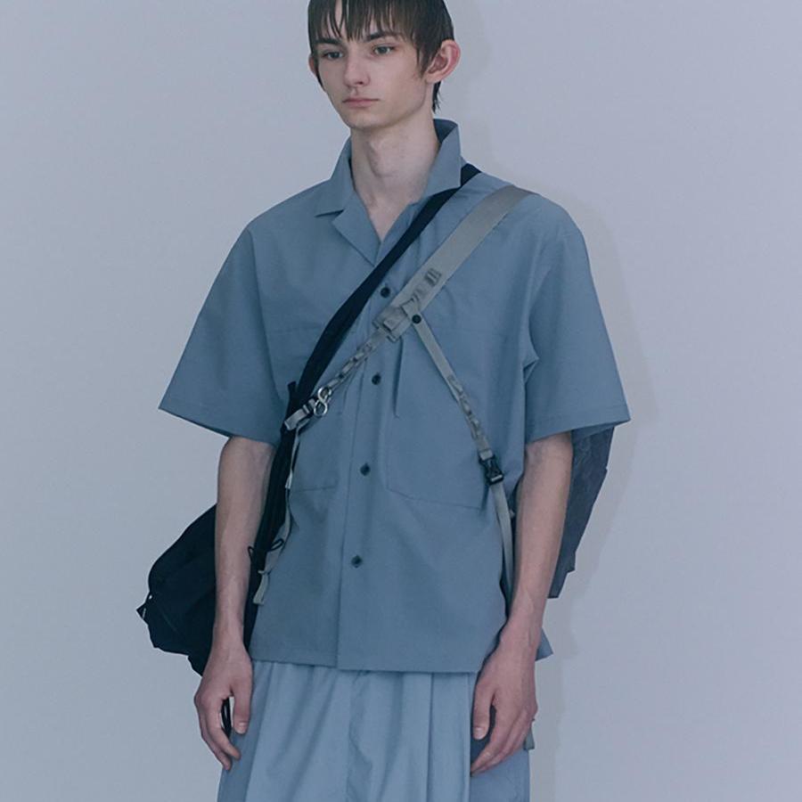 透气背后打折补丁口袋机能衬衫