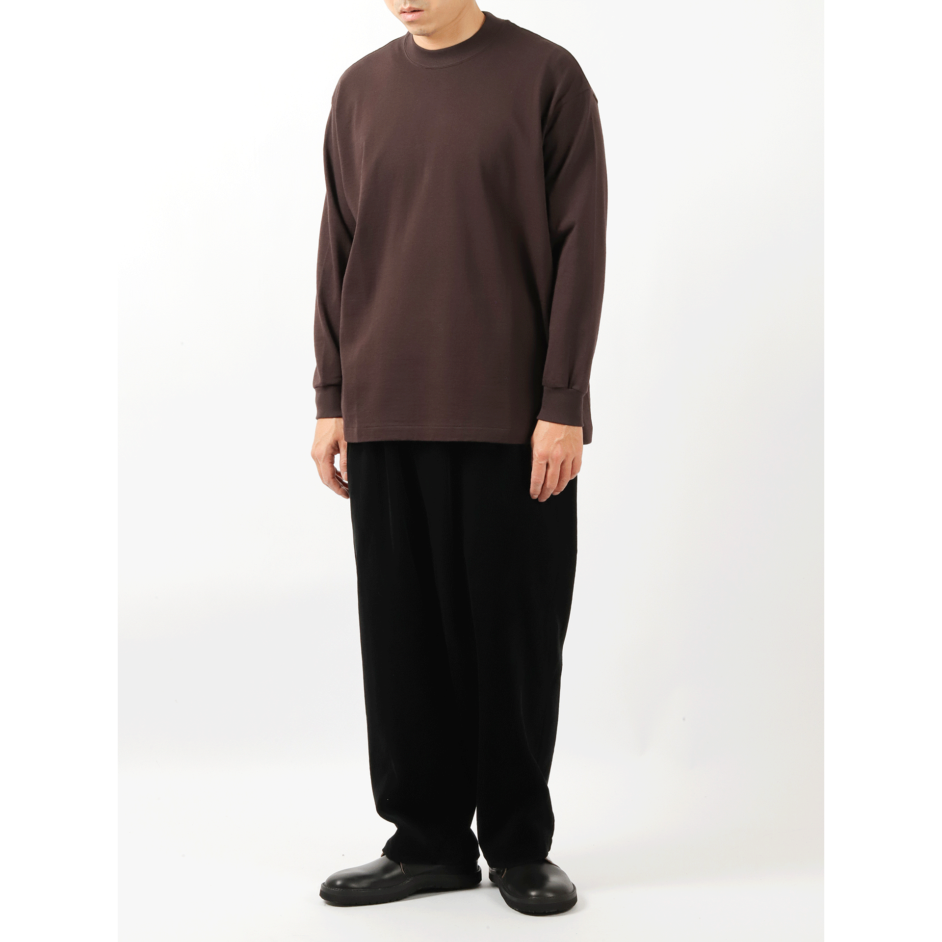 日本松紧腰带细灯芯绒宽锥形裤