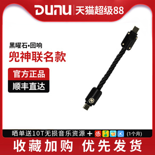 DUNU达音科黑曜石回响小尾巴升级线兜神联名typec转接线DTC800