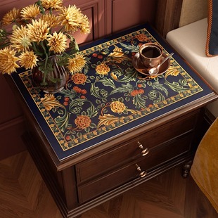 美式复古床头柜垫防水防油滚筒式洗衣机台面防尘防晒垫冰箱顶盖巾