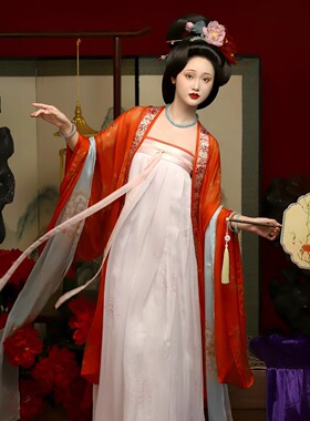 天香引丨簪花阁汉服定制丨晚唐风格真丝大袖唐制齐胸襦裙春秋款
