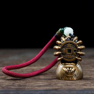 博物志铁拳匠造联合出品青铜精工金钱活板门蛛手把件摆件茶宠潮玩