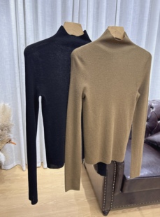 25秋冬新款 山羊绒娟丝无缝一体半高领打底衫 长期主义者 亲肤王