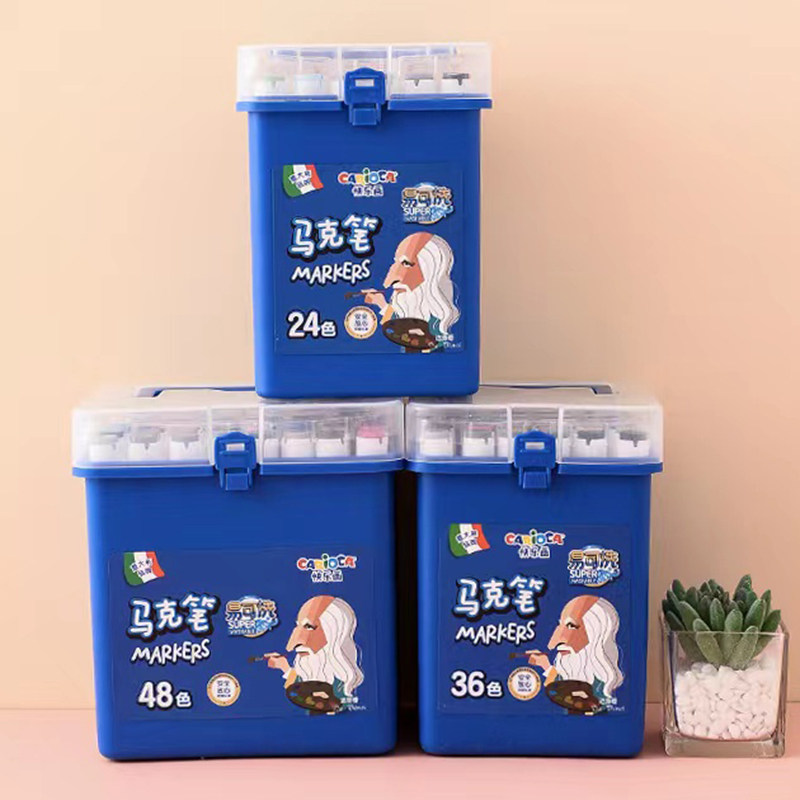 Carioca水性24色易水洗马克笔