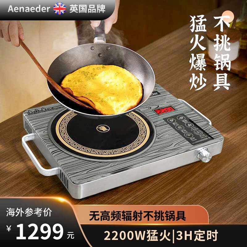 艾纳迪电陶炉2023新款家用不挑锅防刮多功能炒菜煮茶进口面板防水