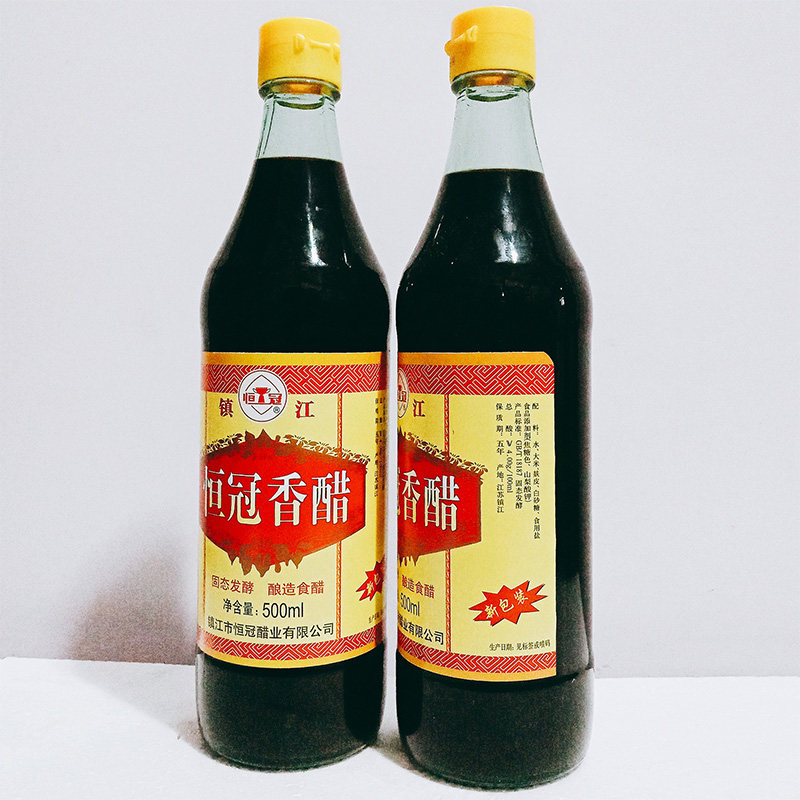 镇江特产恒冠香醋500ml炒菜烹调凉拌饺子蘸料醋纯粮酿造家用陈醋