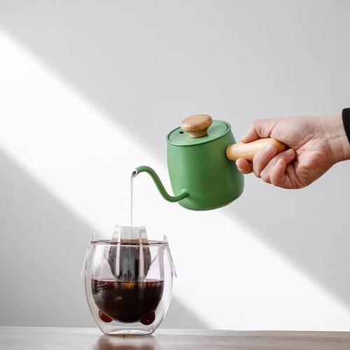 帝国小Q迷你手冲挂耳咖啡壶家用泡茶壶 日式咖啡过滤冲泡壶冲茶壶