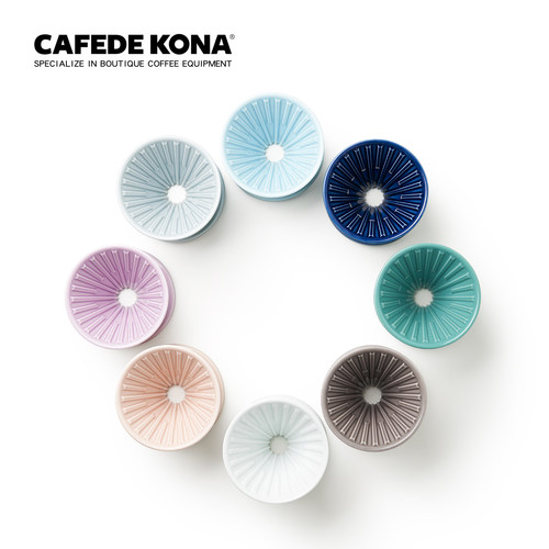 CAFEDEKONA日本制 波佐见烧HASAMI陶瓷咖啡滤杯手冲过滤杯1-2人