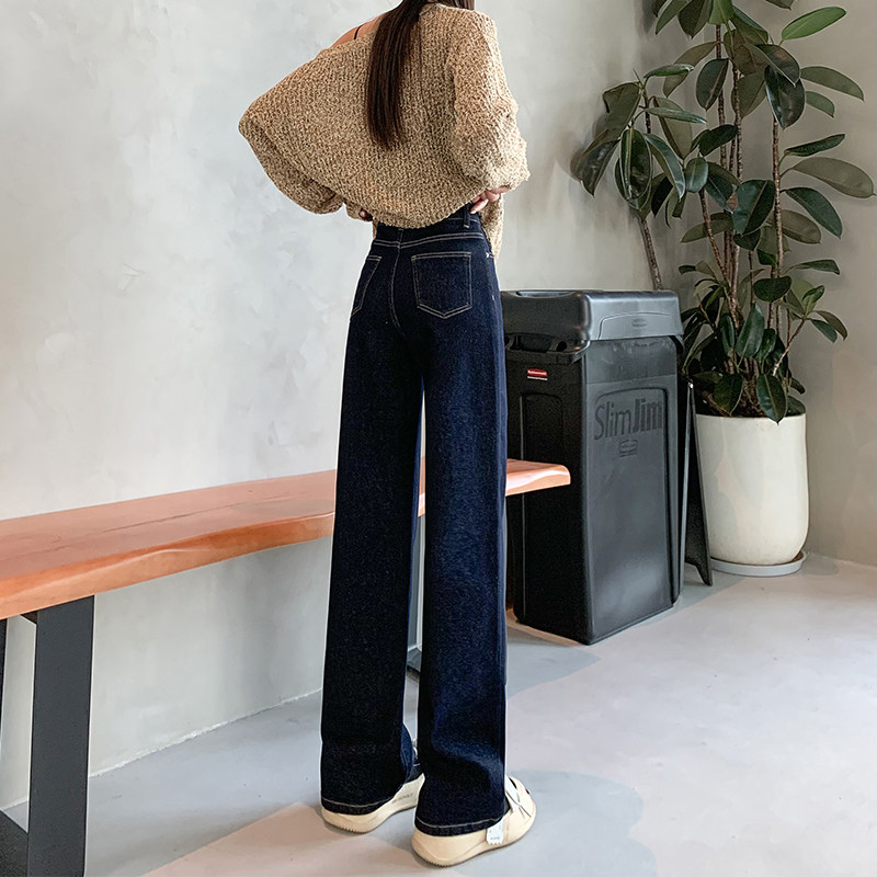 高腰弹力宽松直筒牛仔裤女新款显高显瘦梨形身材窄版垂感阔腿裤子,女装/女士精品,牛仔裤,淘宝优惠券,粉丝福利购,淘宝优惠卷