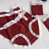 小兰裙新款 r079蕾丝无痕莫代尔100S纯棉裆petite海棠红内裤 女