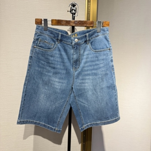 迪赛DEICAE牛仔短裤25新款专柜春夏男士商务棉质直筒裤455121244