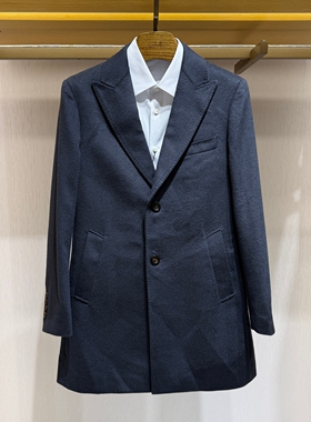 Satchi沙驰毛呢大衣专柜秋冬正品男中长款羊毛外套88SHB8385003