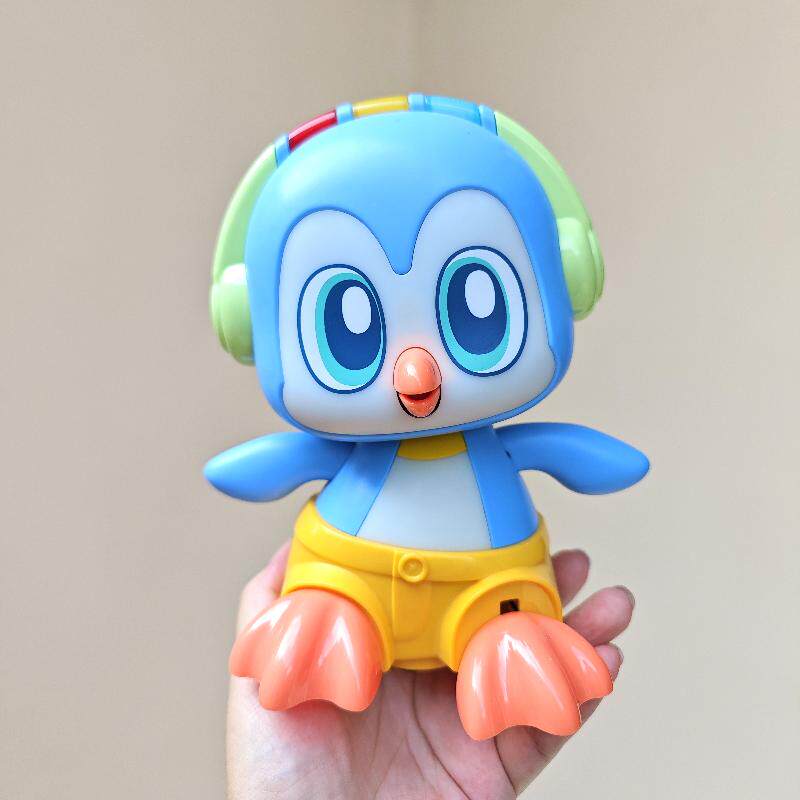 出口美亚 PEN原装唱歌 音乐 发光 走动跳舞 声光企鹅电动玩具