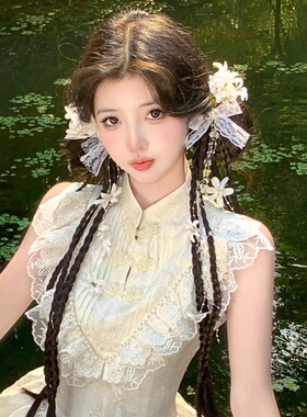 新中式古风仿真铃兰花朵发夹