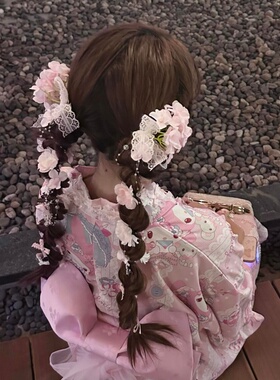 超仙新中式仿真铃兰花朵流苏发夹