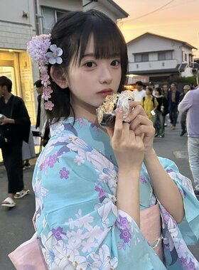 绣球花朵流苏发饰和风日系