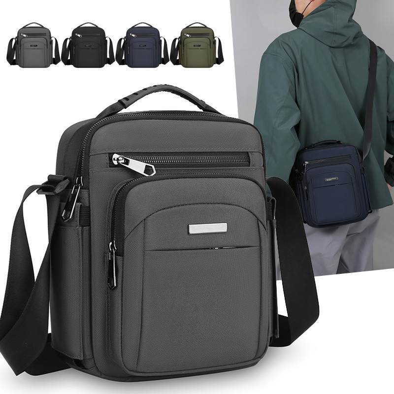 单肩包男士包包斜挎包2025新款简约多口袋男款商务帆布斜挎背包,箱包皮具/热销女包/男包,男士包袋,淘宝优惠券,粉丝福利购,淘宝优惠卷