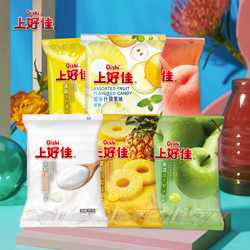 【16.9元任选5包包邮】 上好佳多口味水果硬糖零食任选100g/袋