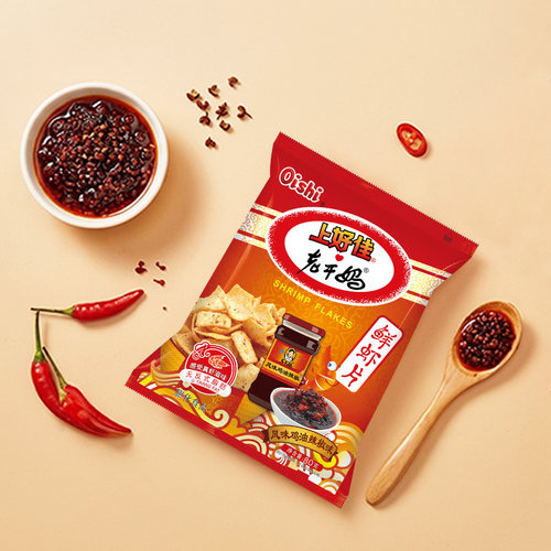 上好佳&老干妈鸡油味薯片零食小吃休闲食品零食网红80g囤货