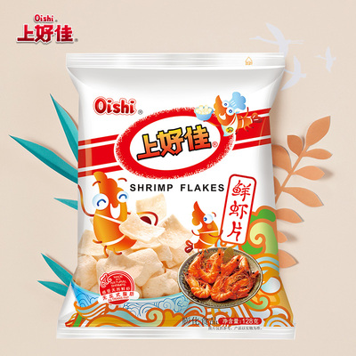 上好佳膨化零食鲜虾片128g