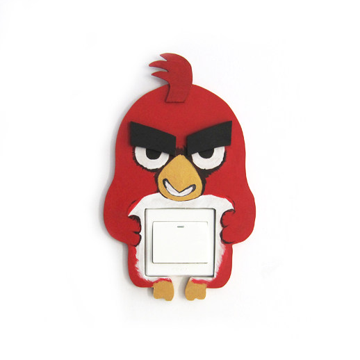 创意正版愤怒的小鸟电影同款开关贴大红鸟摆件卡通学生日礼物男女