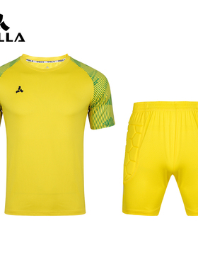 OGLLA安吉纳 儿童短袖足球守门员套装比赛球衣男童防护透气足球服