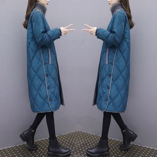 棉服女2026秋冬新款中长款韩版大码宽松加厚棉衣过膝棉袄外套