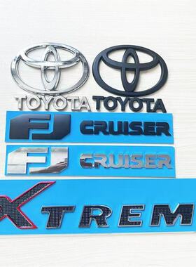 适用于丰田酷路泽改装黑色CRUISER字母车标车标FJ车标后尾标 贴