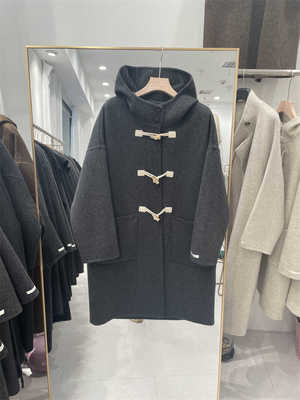 2024冬新款连帽双面零羊绒大衣