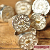 ORIGIN 点金戒指 S925银 SAUCE 18K金 复古印章戒指