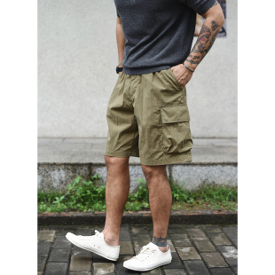 夏季 工装 短裤 沾酱 运动复古 男 休闲裤 阿美咔叽 机能速干宽松短裤