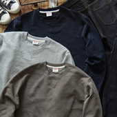 圆领卫衣男 沾酱 加厚重磅经典 纯棉休闲秋冬卫衣套头打底复古咔叽