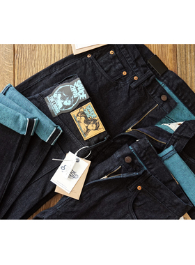 沾酱 赤耳青蓝染T6601XX龙年限定牛仔裤 新疆棉 直筒复古阿美咔叽