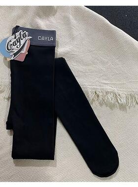 2024冬季现货CAYLA高腰修身显瘦橡筋美雅碧薄绒打底裤百搭保暖裤
