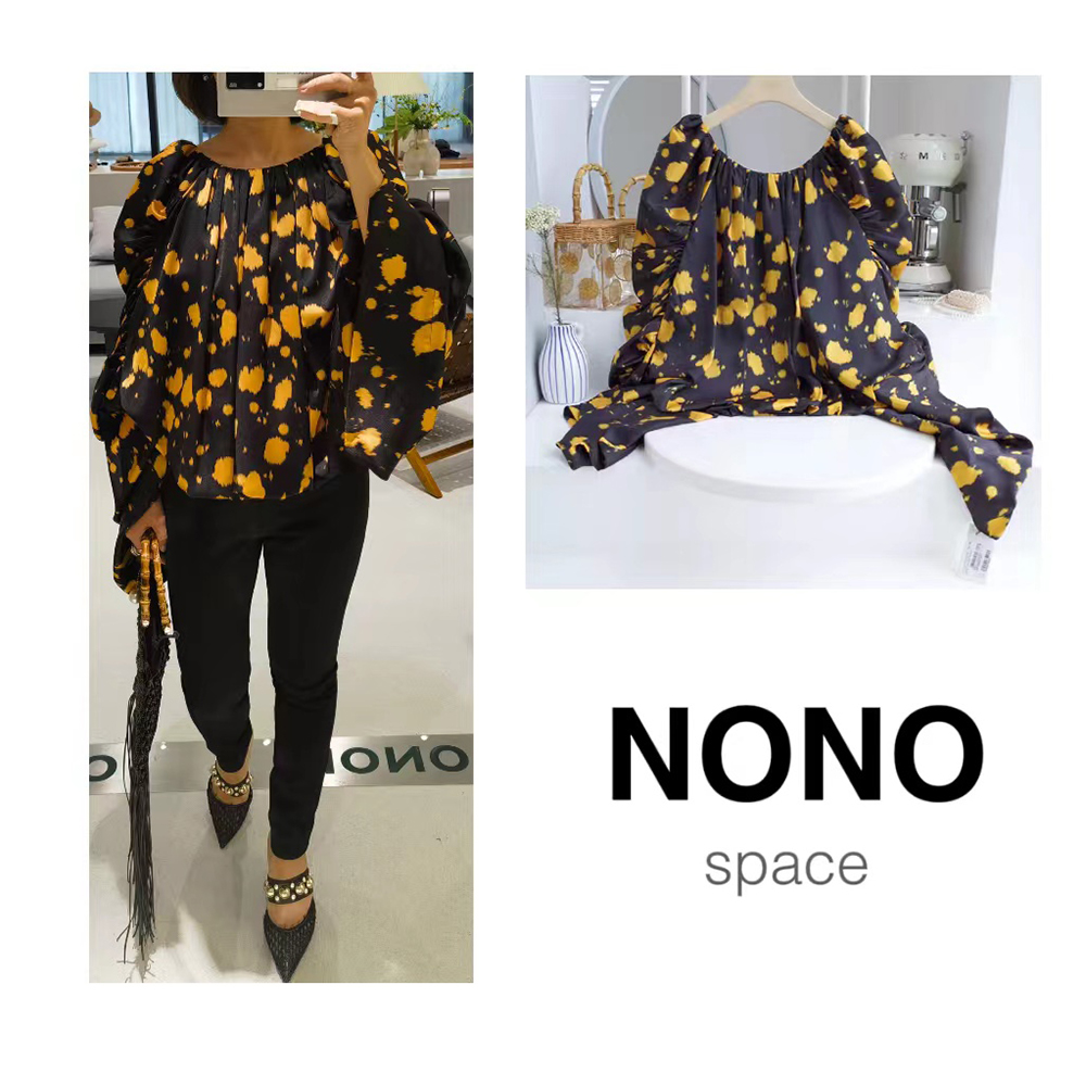 国内现货DRIES VAN NOTEN DVN宫廷风泼墨印花圆领长袖套头衬衫