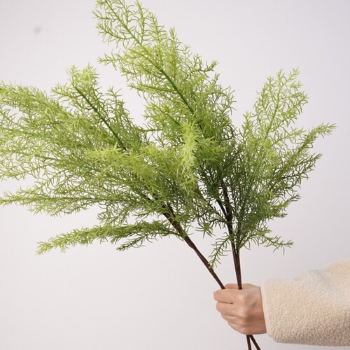 仿真绿植文竹艾草单枝枝条北欧简约家居装饰摆件室内假花艺