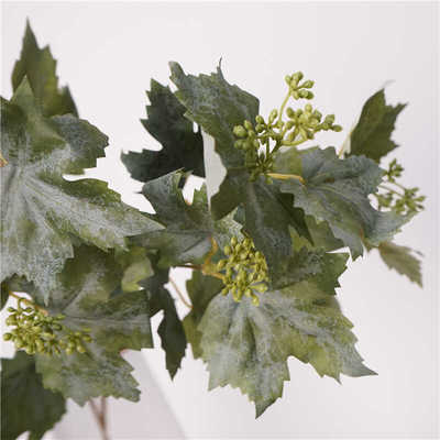 枫叶树枝创意装饰花仿真绿植叶子家居客厅艺术插花咖啡厅餐厅造景