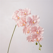 高质仿真花9头蝴蝶兰家居客厅装 饰插花摆件婚庆花艺造景摄影道具