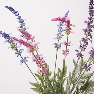 高品质北欧花园薰衣草风信花绿植摆设假花梦幻主题塑料插花艺摆件