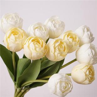 仿真郁金香花束假花婚庆装饰摆件花艺室内外客厅装饰插花