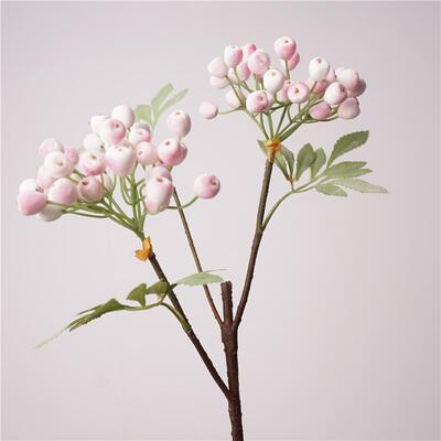 高品质仿真花手感保湿蓝莓果束婚庆婚礼大堂装饰品插花花果实道具